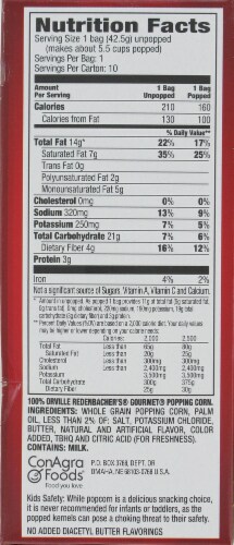 Orville Redenbacher's Mini Butter Popcorn Bags Perspective: right