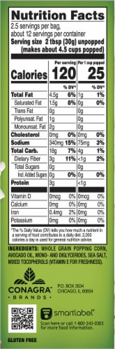 Orville Redenbacher's® Avocado Oil Sea Salt Microwave Popcorn Perspective: right