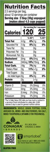 Orville Redenbacher's® Avocado Oil Sea Salt Microwave Popcorn Perspective: right