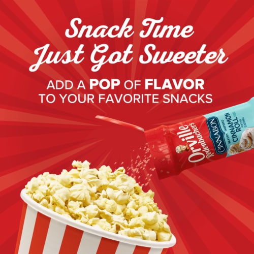 Orville Redenbacher's Cinnabon Bakery Inspired Cinnamon Roll Flavored Popcorn Seasoning Perspective: right