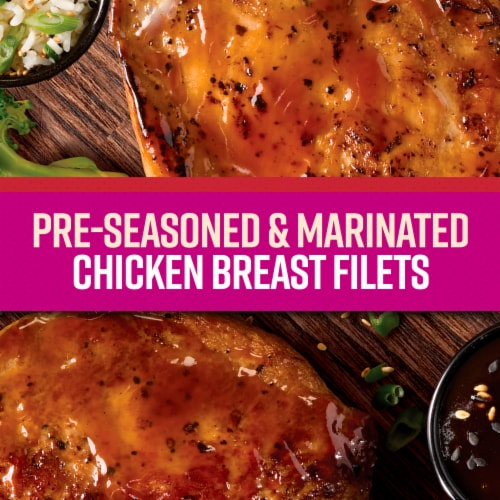 Tyson® Chicken Breast Filets Teriyaki Flavored Freshly Seasoned Boneless Skinless Ready to Cook Perspective: right