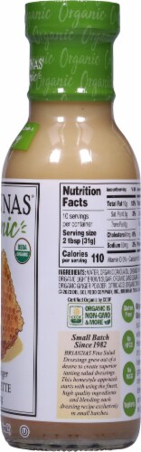 Briannas® Organic Honey Ginger Vinaigrette Dressing Perspective: right