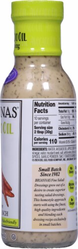Briannas® Dairy-Free Garden Ranch Avacado Oil Salad Dressing Perspective: right