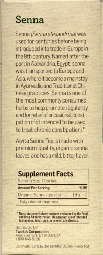 Alvita Organic Senna Tea Bags Perspective: right