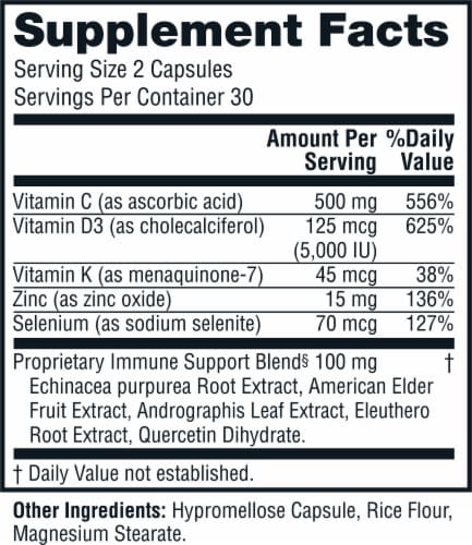 Twinlab® Daily Immune Support Capsules Perspective: right