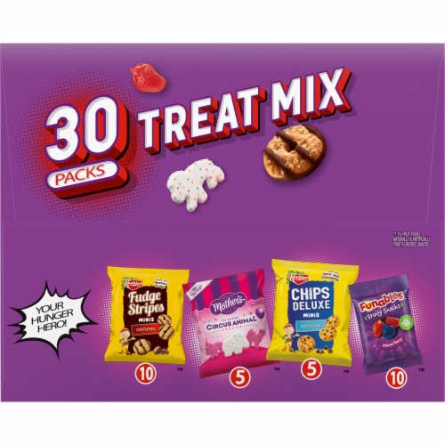 Ferrera Fruit Snacks Fudge Cookies and Chocolate Chip Cookies Variety Pack Perspective: right