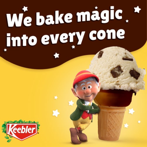 Keebler Fudge-Dipped Ice Cream Cones, 3.25 oz, 12 ct Perspective: right