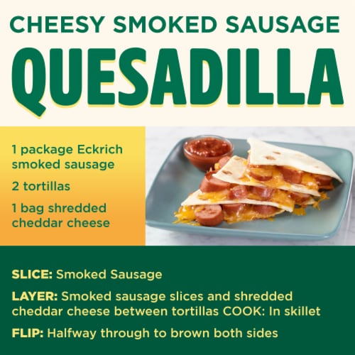 Eckrich Skinless Cheddar Smoked Sausage Perspective: right
