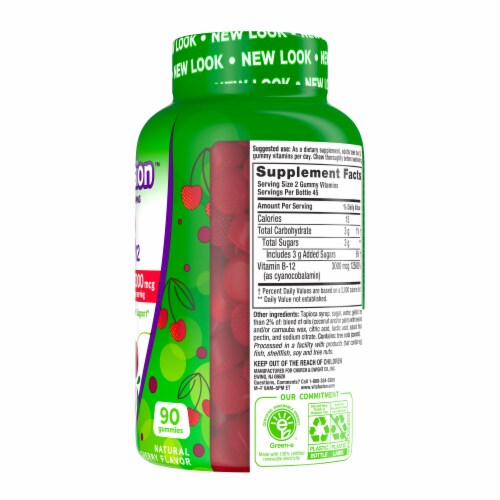Vitafusion™ Extra Strength Cherry B12 Gummies 3000mcg Perspective: right