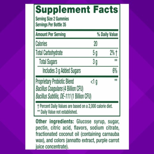 vitafusion Probiotic Raspberry Peach and Mango Flavored Gummy Supplement Perspective: right