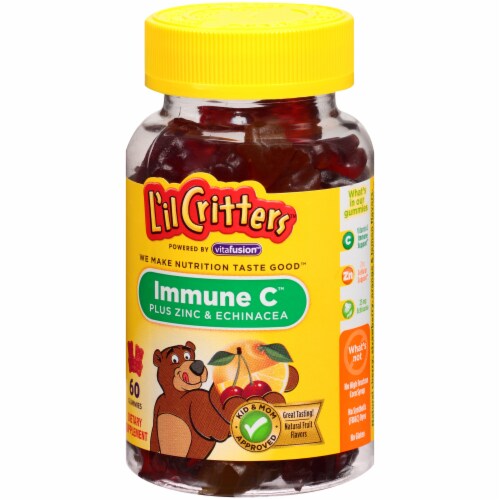 L'il Critters Immune C Plus Zinc & Echinacea Assorted Fruit Gummies 60 Count Perspective: right