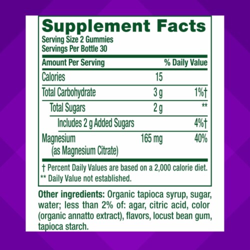 vitafusion Magnesium Orange Vanilla Flavored Gummy Supplement 165mg Perspective: right