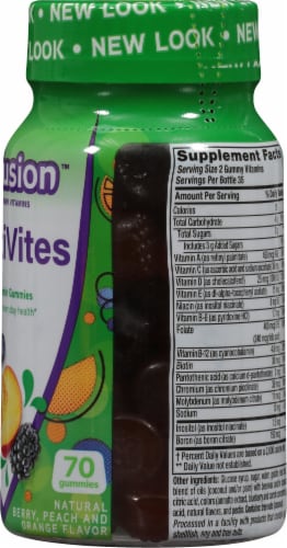 Vitafusion MultiVites Adult Complete Assorted Fruit Multivitamin Gummies Perspective: right