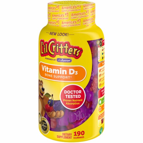 L'il Critters™ Vitamin D3 Bone Support® Gummies Perspective: right