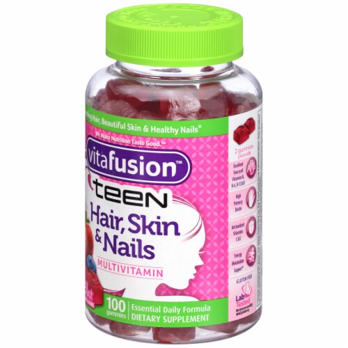 Vitafusion Teen Hair Skin & Nails Berry Blast Flavored Multivitamin Gummies,  100 ct - Food 4 Less