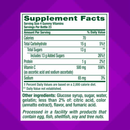 Vitafusion Power C Gummies 500mg Perspective: right