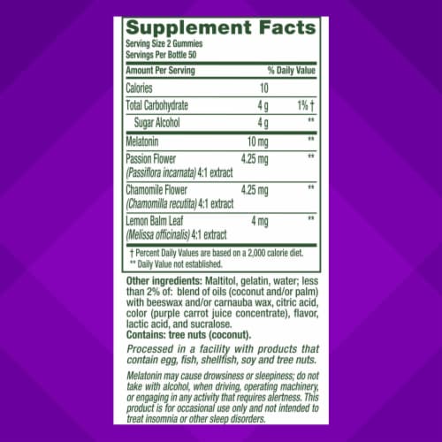 vitafusion Max Strength Melatonin Strawberry Flavored Sleep Support Gummy Supplement 10mg Perspective: right