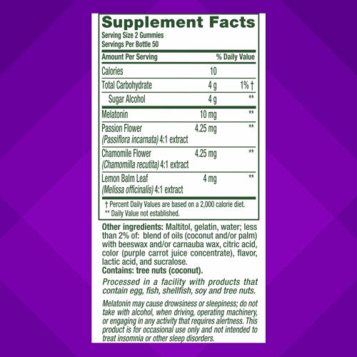vitafusion Max Strength Melatonin Strawberry Flavored Sleep Support Gummy Supplement 10mg Perspective: right