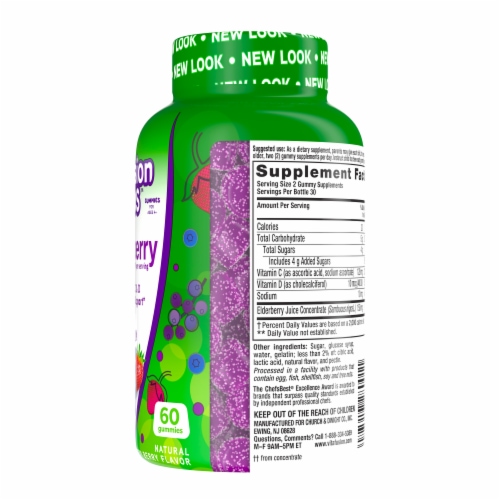 Vitafusion Kids™ Elderberry Immune Support Dietary Supplement Gummies Perspective: right