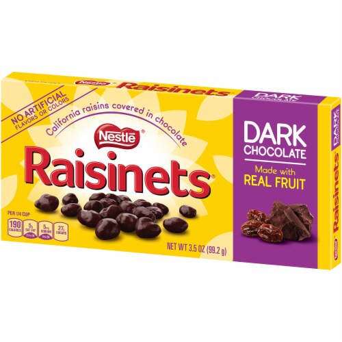 Raisinets® Dark Chocolate Covered Raisins Theater Box Perspective: right