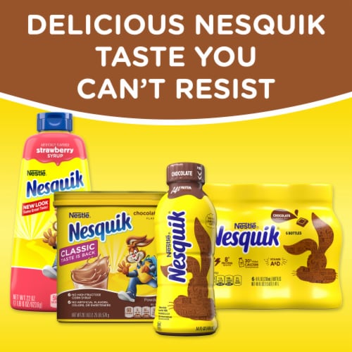 Nesquik Chocolate Flavored Syrup Chocolate Syrup for Milk or Ice Cream Perspective: right