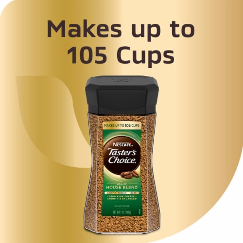 NESCAFÉ Taster's Choice Decaf House Blend Medium-Light Roast Instant Coffee Perspective: right