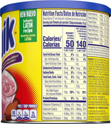 Nesquik® Strawberry Flavor Drink Mix Perspective: right