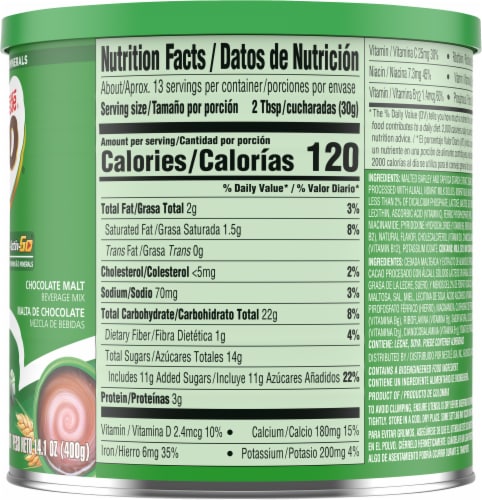 Nestle® MILO® Activ-Go Chocolate Malt Powder Drink Mix Perspective: right