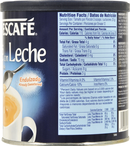 Nescafe Cafe Con Leche Perspective: right
