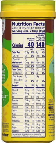 Nesquik® No Sugar Added Chocolate Milk Powder Mix Perspective: right