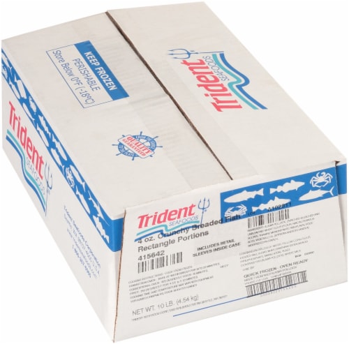 Trident Seafoods® Oven Ready Crunchy Breaded Pollock Fish Rectangle Portions Perspective: right