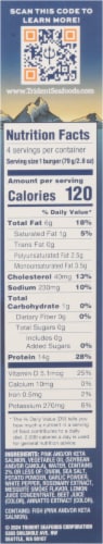 Trident Seafoods Alaskan Salmon Burgers Perspective: right