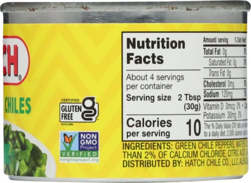 Hatch® Mild Diced Green Chiles Perspective: right
