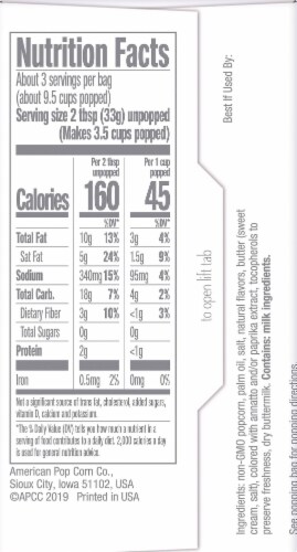Jolly Time® Blast O Butter Ultimate Theater Style Butter Microwave Popcorn Perspective: right