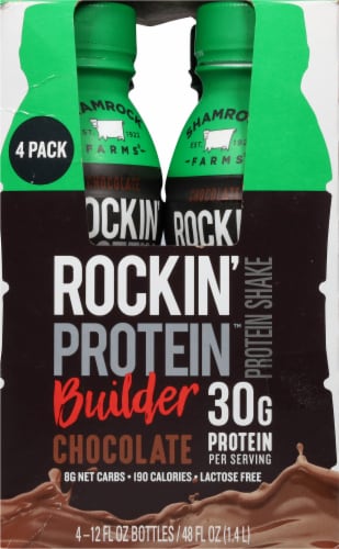 Shamrock Farms® Rockin' Protein™ Builder Chocolate Shakes, 4 Shamrock Farms® Rockin' Protein™ Builder Chocolate Shakes, 4