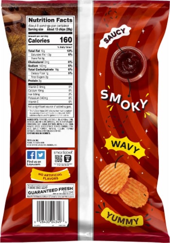 Lay's® Barbecue Wavy Potato Chips Perspective: right