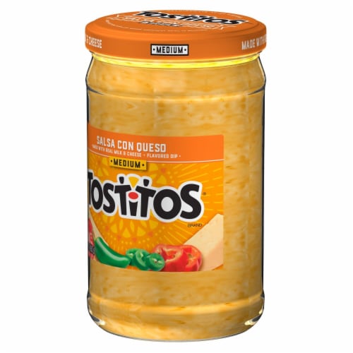Tostitos Medium Salsa Con Queso Dip Perspective: right