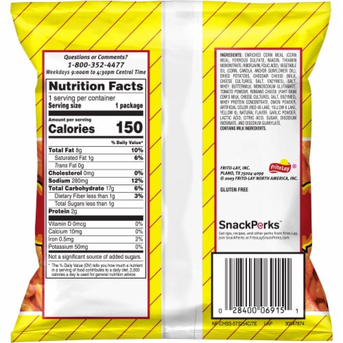 Chester's® Flamin' Hot Fries Corn Chips Perspective: right