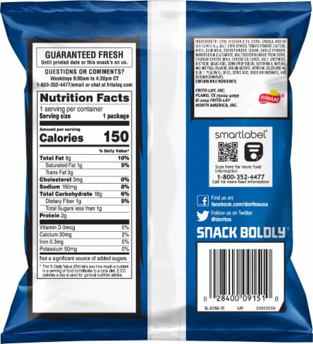 Doritos® Cool Ranch Flavored Tortilla Chips Perspective: right