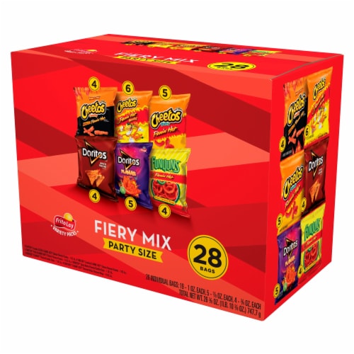 Frito-Lay® Fiery Mix Snacks & Chips Variety Pack Perspective: right