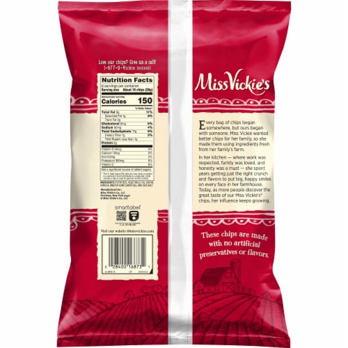 Miss Vickie's® Sea Salt Kettle Cooked Potato Chips Perspective: right