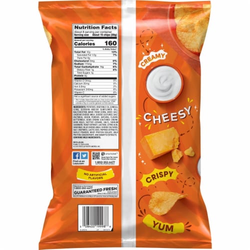 Lay's® Cheddar And Sour Cream Potato Chips Perspective: right