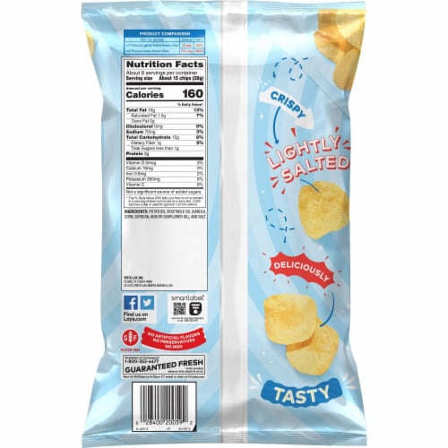 Lay's® Lightly Salted Classic Potato Chips Perspective: right