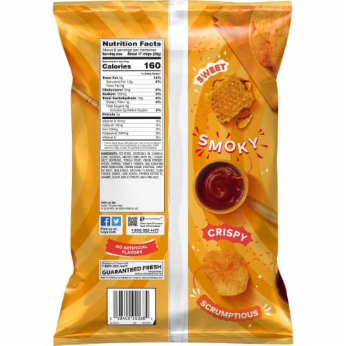 Lay's® Honey Barbecue Potato Chips Perspective: right