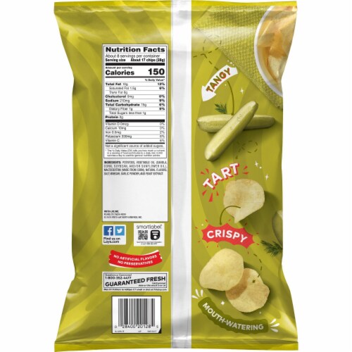 Lay's® Dill Pickle Potato Chips Perspective: right