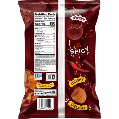 Lay's® Sweet Southern Heat Barbecue Potato Chips Perspective: right