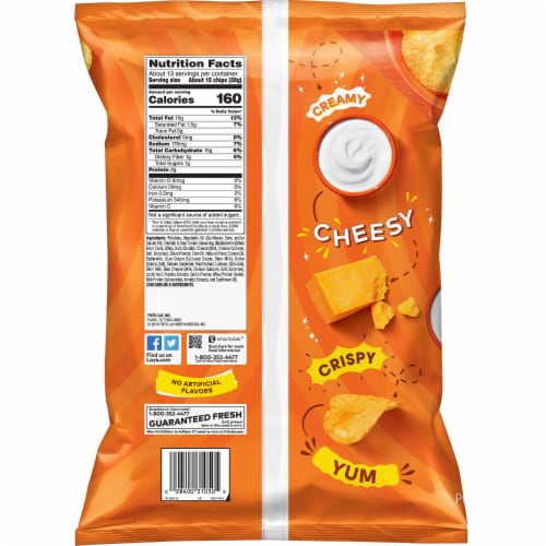 Lay's® Cheddar and Sour Cream Potato Chips Party Size Perspective: right