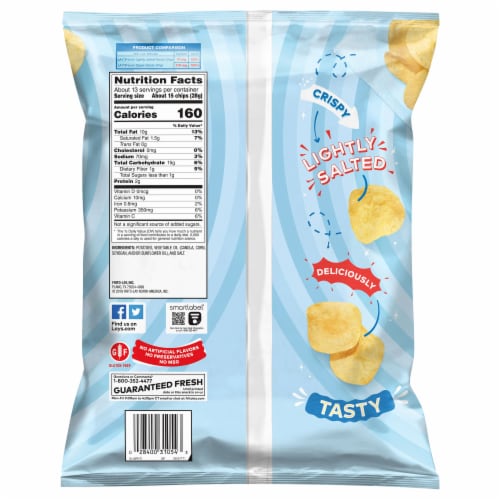 Lay's® Lightly Salted Potato Chips Party Size Perspective: right