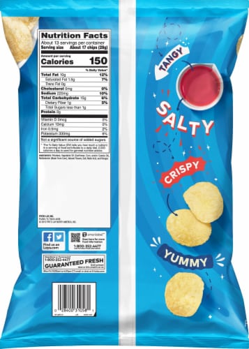 Lay's® Salt and Vinegar Potato Chips Party Size Perspective: right