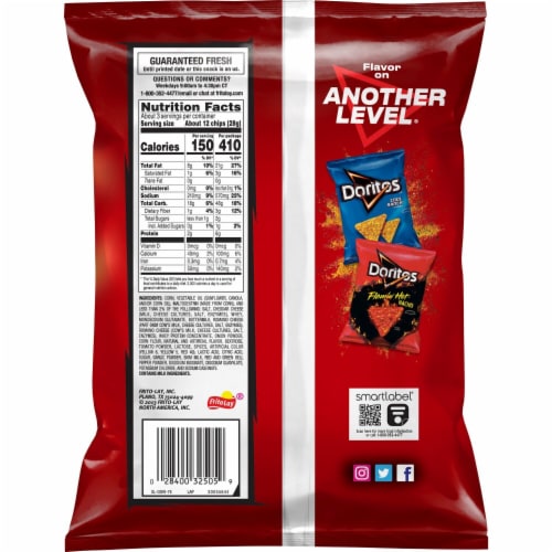 Doritos® Nacho Cheese Flavored Tortilla Chips Perspective: right